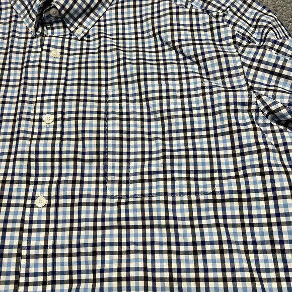 Duluth Trading WrinkleFighter Shirt Mens 3XL Plaid Blue Long Sleeve - Picture 2 of 7